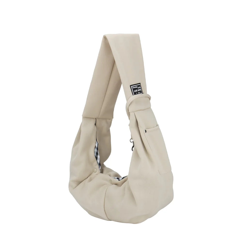 Hands-Free Pet Sling Bag – With Storage Pocket for Travel Essentials