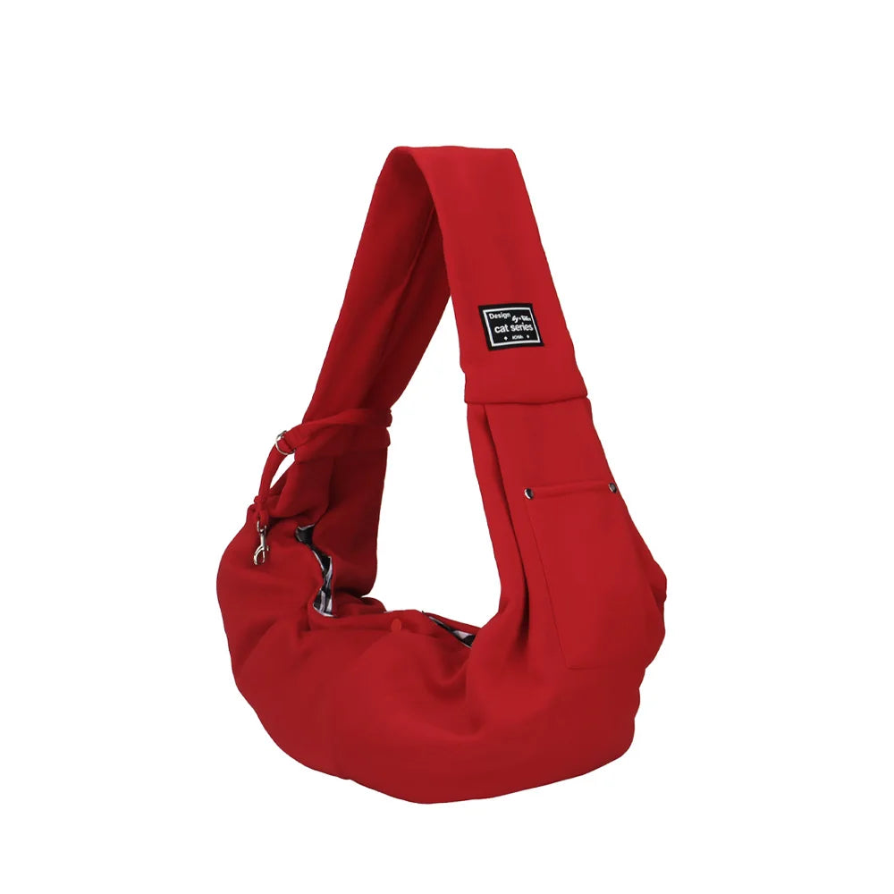 Hands-Free Pet Sling Bag – With Storage Pocket for Travel Essentials
