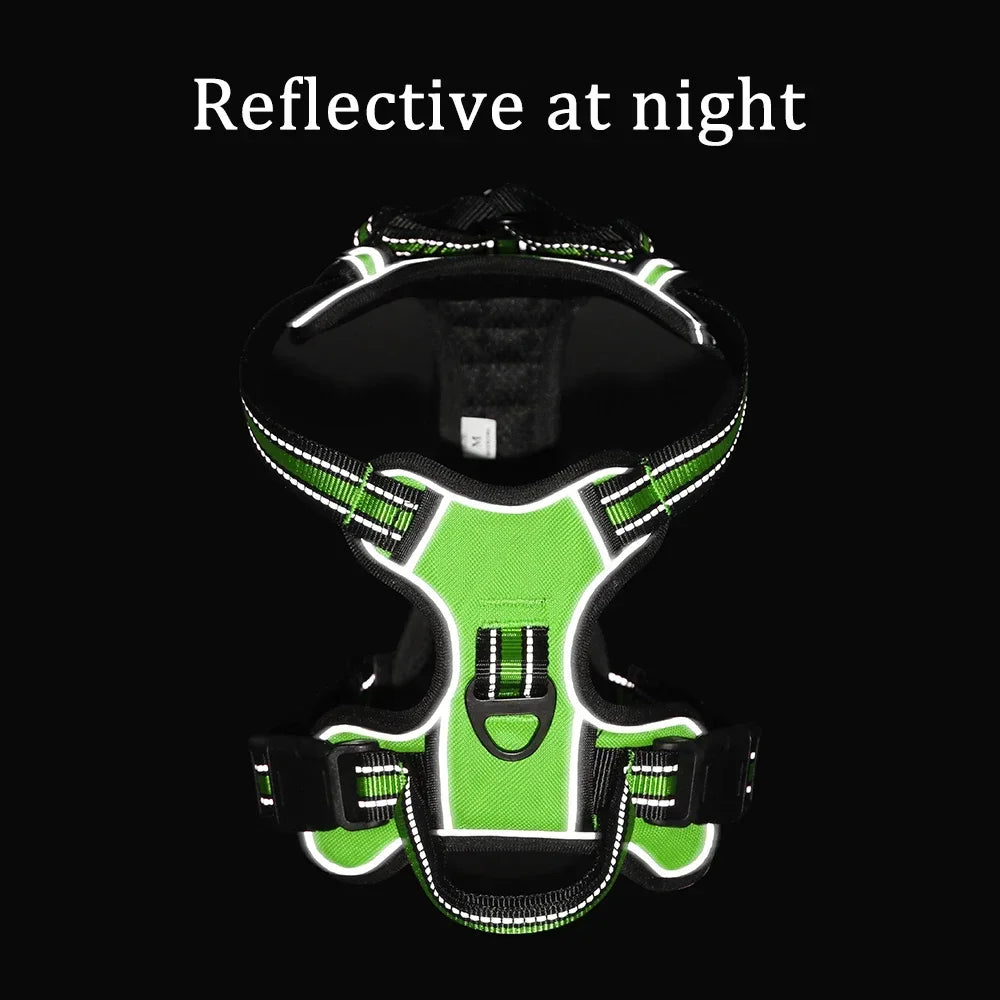 Adjustable Nylon Dog Harness – Reflective, Comfortable & Easy-Control