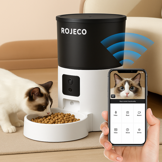 Smart Automatic Pet Feeder with Camera – Remote Feeding & Video Monitoring