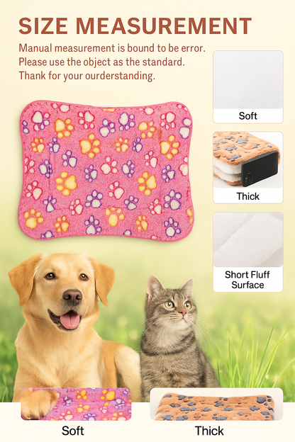 Flannel Pet Sleeping Pad – Soft, Thick & Perfect for Naps Anywhere