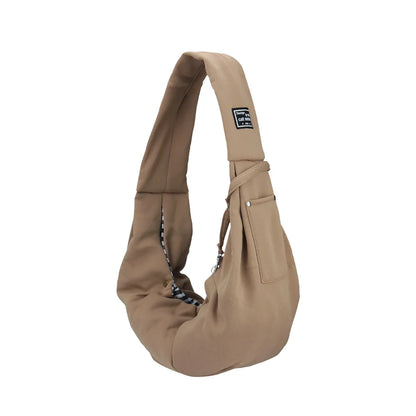 Hands-Free Pet Sling Bag – With Storage Pocket for Travel Essentials