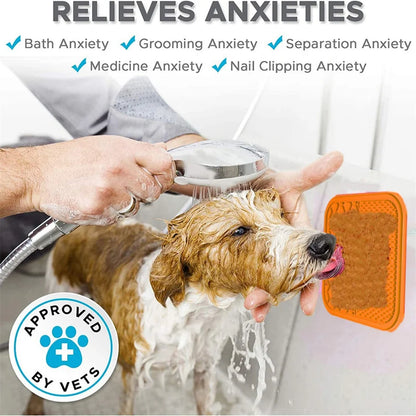 Calming Lick Mat for Dogs & Cats – Slow Feeding Pet Pad for Anxiety Relief & Mental Stimulation