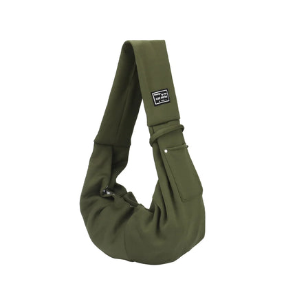 Hands-Free Pet Sling Bag – With Storage Pocket for Travel Essentials