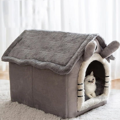 Soft Indoor Pet House – Foldable, Warm & Perfect for Naps