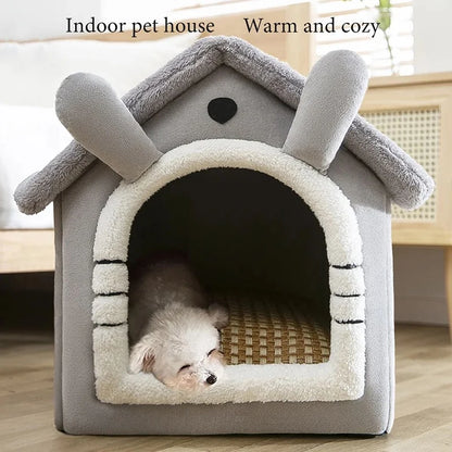 Soft Indoor Pet House – Foldable, Warm & Perfect for Naps