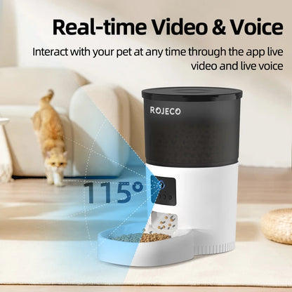 Smart Automatic Pet Feeder with Camera – Remote Feeding & Video Monitoring