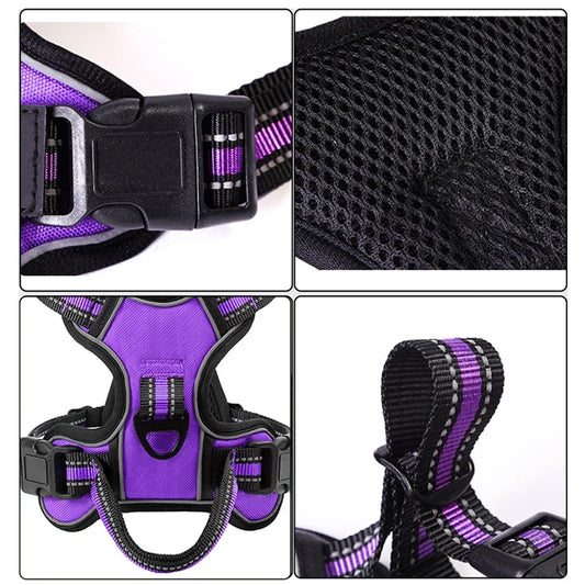 Adjustable Nylon Dog Harness – Reflective, Comfortable & Easy-Control
