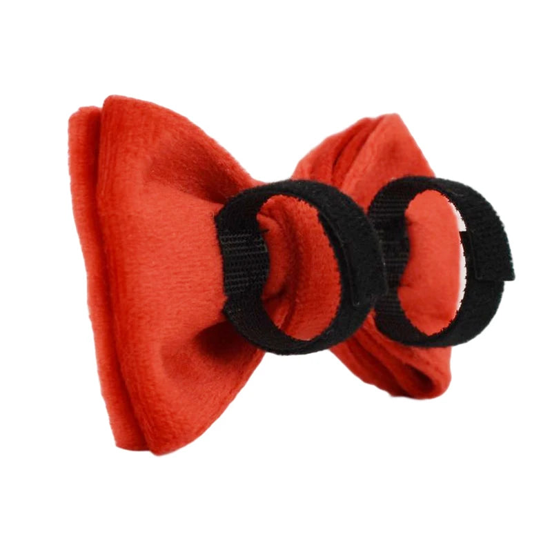 Velvet Cat Collar & Leash Set – Soft Bow Tie Collar with Bell for Cats & Small Dogs