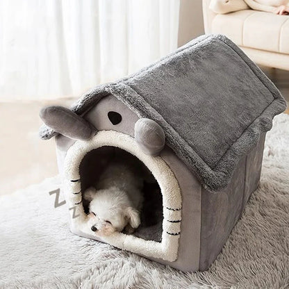 Soft Indoor Pet House – Foldable, Warm & Perfect for Naps