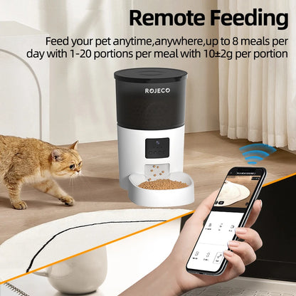 Smart Automatic Pet Feeder with Camera – Remote Feeding & Video Monitoring