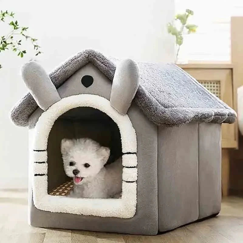 Soft Indoor Pet House – Foldable, Warm & Perfect for Naps