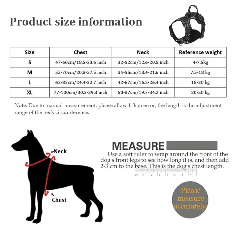 Adjustable Nylon Dog Harness – Reflective, Comfortable & Easy-Control